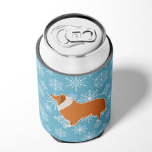 Load image into Gallery viewer, Winter Snowflake Collie Can or Bottle Hugger BB3516CC