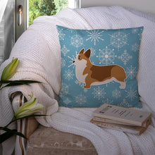 Load image into Gallery viewer, Winter Snowflake Corgi Throw Pillow - 14x14 Decorative Pillow – Art for Your Home &amp; Patio BB3520PW1414