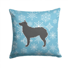 Load image into Gallery viewer, Winter Snowflake Croatian Sheepdog Throw Pillow - 14x14 Decorative Pillow – Art for Your Home &amp; Patio BB3521PW1414