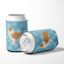 Load image into Gallery viewer, Winter Snowflake Red Border Collie Can or Bottle Hugger BB3522CC