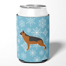 Load image into Gallery viewer, Winter Snowflake German Shepherd Can or Bottle Hugger BB3524CC