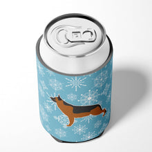 Load image into Gallery viewer, Winter Snowflake German Shepherd Can or Bottle Hugger BB3524CC