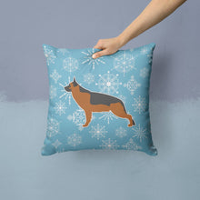 Load image into Gallery viewer, Winter Snowflake German Shepherd Throw Pillow - 14x14 Decorative Pillow – Art for Your Home &amp; Patio BB3524PW1414