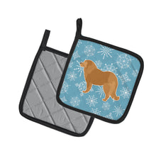 Load image into Gallery viewer, Winter Snowflake Caucasian Shepherd Dog Pot Holders - Set of 2 - Heat-Resistant Kitchen Essentials BB3525PTHD