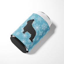 Load image into Gallery viewer, Winter Snowflake Briard Can or Bottle Hugger BB3526CC