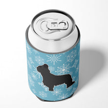 Load image into Gallery viewer, Winter Snowflake Briard Can or Bottle Hugger BB3526CC