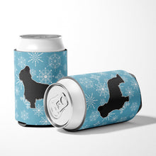 Load image into Gallery viewer, Winter Snowflake Briard Can or Bottle Hugger BB3526CC