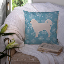 Load image into Gallery viewer, Winter Snowflake Polish Tatra Sheepdog Throw Pillow - 14x14 Decorative Pillow – Art for Your Home &amp; Patio BB3527PW1414
