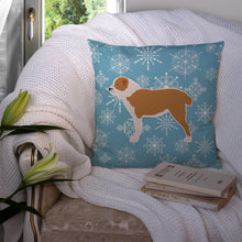 Load image into Gallery viewer, Winter Snowflake Central Asian Shepherd Dog Throw Pillow - 14x14 Decorative Pillow – Art for Your Home &amp; Patio BB3528PW1414