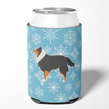 Load image into Gallery viewer, Winter Snowflake Sheltie/Shetland Sheepdog Can or Bottle Hugger BB3530CC