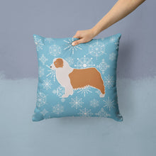 Load image into Gallery viewer, Winter Snowflake Australian Shepherd Dog Throw Pillow - 14x14 Decorative Pillow – Art for Your Home &amp; Patio BB3533PW1414