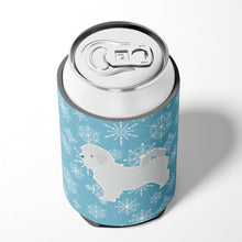 Load image into Gallery viewer, Winter Snowflake Maltese Can or Bottle Hugger BB3536CC