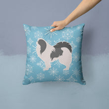 Load image into Gallery viewer, Winter Snowflake Japanese Chin Throw Pillow - 14x14 Decorative Pillow – Art for Your Home &amp; Patio BB3537PW1414