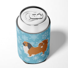 Load image into Gallery viewer, Winter Snowflake Pekingese Can or Bottle Hugger BB3538CC