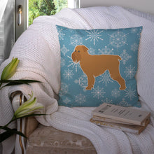 Load image into Gallery viewer, Winter Snowflake Brussels Griffon Throw Pillow - 14x14 Decorative Pillow – Art for Your Home &amp; Patio BB3540PW1414