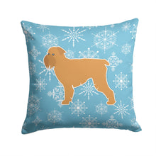 Load image into Gallery viewer, Winter Snowflake Brussels Griffon Throw Pillow - 14x14 Decorative Pillow – Art for Your Home &amp; Patio BB3540PW1414