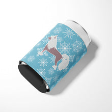 Load image into Gallery viewer, Winter Snowflake Chinese Crested Can or Bottle Hugger BB3543CC
