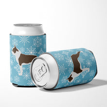 Load image into Gallery viewer, Winter Snowflake Boston Terrier Can or Bottle Hugger BB3544CC