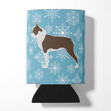 Load image into Gallery viewer, Winter Snowflake Boston Terrier Can or Bottle Hugger BB3544CC