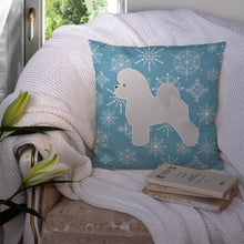 Load image into Gallery viewer, Winter Snowflake Bichon Frise Throw Pillow - 14x14 Decorative Pillow – Art for Your Home &amp; Patio BB3545PW1414