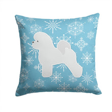 Load image into Gallery viewer, Winter Snowflake Bichon Frise Throw Pillow - 14x14 Decorative Pillow – Art for Your Home &amp; Patio BB3545PW1414