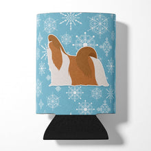 Load image into Gallery viewer, Winter Snowflake Shih Tzu Can or Bottle Hugger BB3546CC