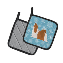 Load image into Gallery viewer, Winter Snowflake Shih Tzu Pot Holders - Set of 2 - Heat-Resistant Kitchen Essentials BB3546PTHD