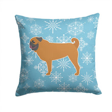 Load image into Gallery viewer, Winter Snowflake Pug Throw Pillow - 14x14 Decorative Pillow – Art for Your Home &amp; Patio BB3547PW1414