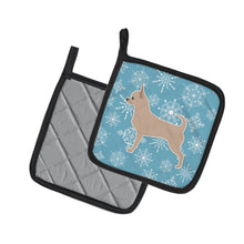 Load image into Gallery viewer, Winter Snowflake Chihuahua Pot Holders - Set of 2 - Heat-Resistant Kitchen Essentials BB3550PTHD