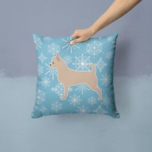 Load image into Gallery viewer, Winter Snowflake Chihuahua Throw Pillow - 14x14 Decorative Pillow – Art for Your Home &amp; Patio BB3550PW1414
