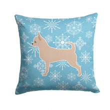 Load image into Gallery viewer, Winter Snowflake Chihuahua Throw Pillow - 14x14 Decorative Pillow – Art for Your Home &amp; Patio BB3550PW1414