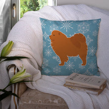 Load image into Gallery viewer, Winter Snowflake Chow Chow Throw Pillow - 14x14 Decorative Pillow – Art for Your Home &amp; Patio BB3551PW1414