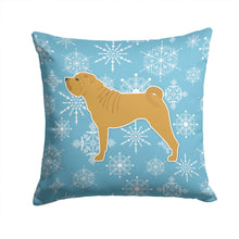 Load image into Gallery viewer, Winter Snowflake Shar Pei Merry Throw Pillow - 14x14 Decorative Pillow – Art for Your Home &amp; Patio BB3552PW1414