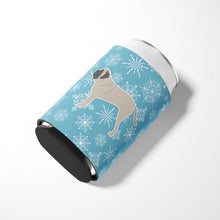 Load image into Gallery viewer, Winter Snowflake English Mastiff Can or Bottle Hugger BB3556CC