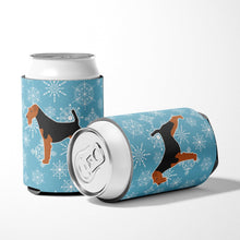 Load image into Gallery viewer, Winter Snowflake Airedale Terrier Can or Bottle Hugger BB3557CC