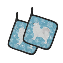 Load image into Gallery viewer, Winter Snowflake Samoyed Pot Holders - Set of 2 - Heat-Resistant Kitchen Essentials BB3559PTHD