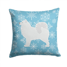 Load image into Gallery viewer, Winter Snowflake Samoyed Throw Pillow - 14x14 Decorative Pillow – Art for Your Home &amp; Patio BB3559PW1414