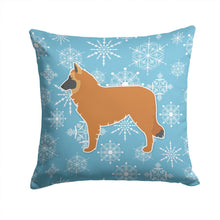 Load image into Gallery viewer, Winter Snowflake Belgian Shepherd Throw Pillow - 14x14 Decorative Pillow – Art for Your Home &amp; Patio BB3561PW1414