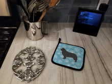 Load image into Gallery viewer, Winter Snowflake Newfoundland Pot Holders - Set of 2 - Heat-Resistant Kitchen Essentials BB3564PTHD