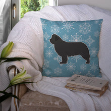 Load image into Gallery viewer, Winter Snowflake Newfoundland Throw Pillow - 14x14 Decorative Pillow – Art for Your Home &amp; Patio BB3564PW1414