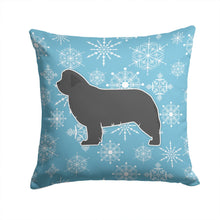 Load image into Gallery viewer, Winter Snowflake Newfoundland Throw Pillow - 14x14 Decorative Pillow – Art for Your Home &amp; Patio BB3564PW1414