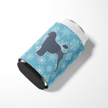Load image into Gallery viewer, Winter Snowflake Portuguese Water Dog Can or Bottle Hugger BB3568CC