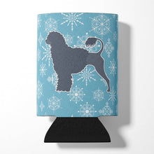 Load image into Gallery viewer, Winter Snowflake Portuguese Water Dog Can or Bottle Hugger BB3568CC