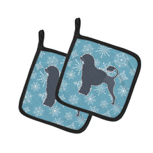 Load image into Gallery viewer, Winter Snowflake Portuguese Water Dog Pot Holders - Set of 2 - Heat-Resistant Kitchen Essentials BB3568PTHD
