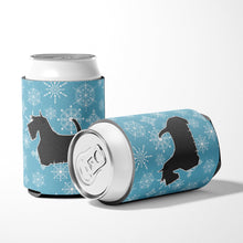 Load image into Gallery viewer, Winter Snowflake Scottish Terrier Can or Bottle Hugger BB3569CC