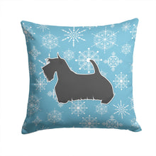 Load image into Gallery viewer, Winter Snowflake Scottish Terrier Throw Pillow - 14x14 Decorative Pillow – Art for Your Home &amp; Patio BB3569PW1414