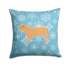 Load image into Gallery viewer, Winter Snowflake Dogue de Bordeaux Throw Pillow - 14x14 Decorative Pillow – Art for Your Home &amp; Patio BB3570PW1414