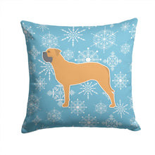 Load image into Gallery viewer, Winter Snowflake Bullmastiff Throw Pillow - 14x14 Decorative Pillow – Art for Your Home &amp; Patio BB3571PW1414