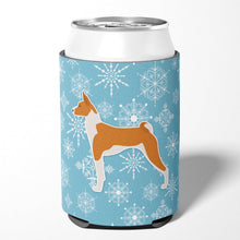 Load image into Gallery viewer, Winter Snowflake Basenji Can or Bottle Hugger BB3574CC