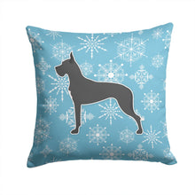 Load image into Gallery viewer, Winter Snowflake Great Dane Throw Pillow - 14x14 Decorative Pillow – Art for Your Home &amp; Patio BB3575PW1414